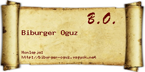 Biburger Oguz névjegykártya